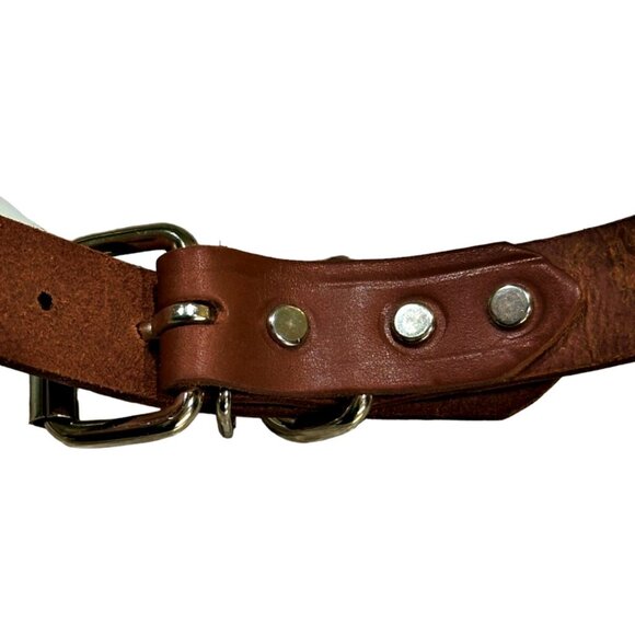 NEW OmniPet® Brown Leather Dog Collar Large 25" Long 1" Wide Made in the USA - Picture 5 of 6